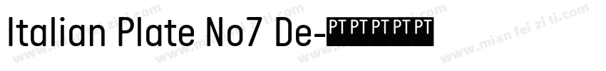 Italian Plate No7 De字体转换